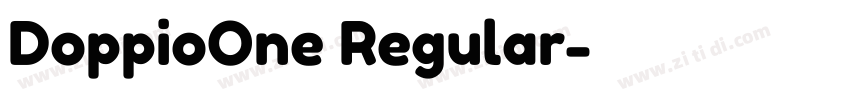DoppioOne Regular字体转换
